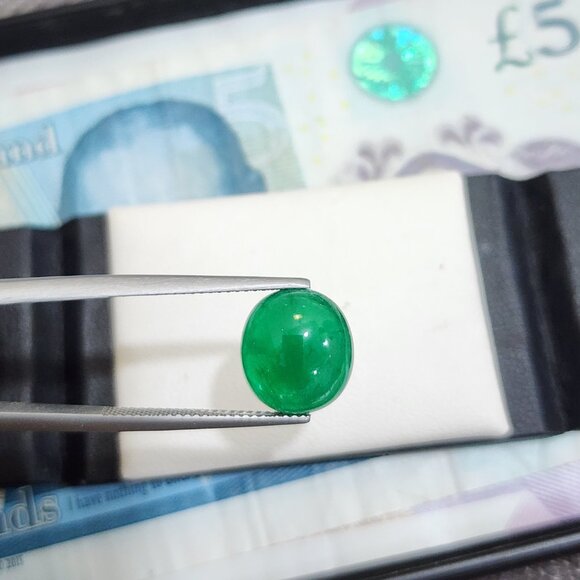 Stunning Natural Emerald Cabochon 5.54ct - Picture 7 of 8